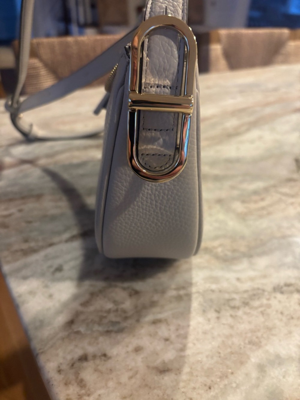 Furla Pebbled Leather Crossbody in Light Beige - Picture 3 of 4